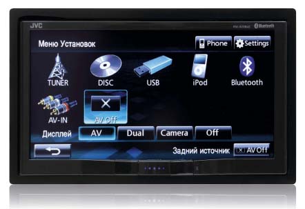 Мультимедийный головные устройства 2DIN. JVC KW-AVX840